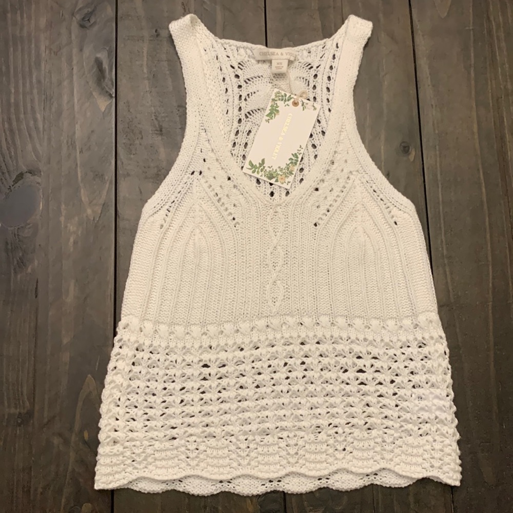 Chelsea & Violet Somerset crochet knit top